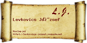 Levkovics József névjegykártya